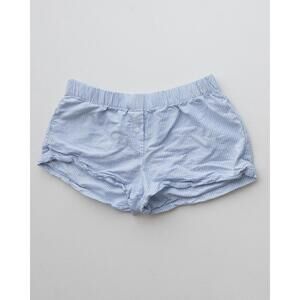 Brandy Melville Keira Pajama Boxer Shorts Blue & White (One Size, fits XS–Small)